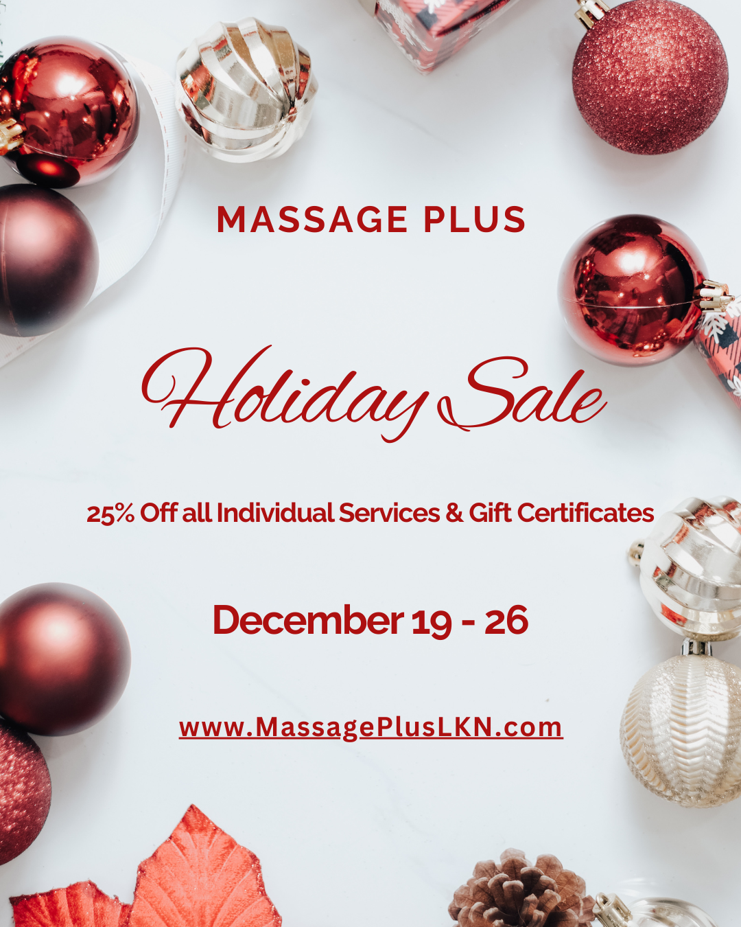 massage plus holiday sale 2025